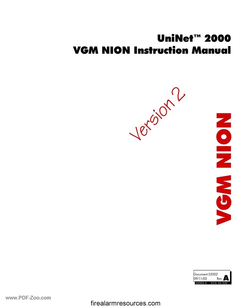 Notifier VGM NION UniNet 2000 User manual Notifier VGM NION UniNet 2000 User manual