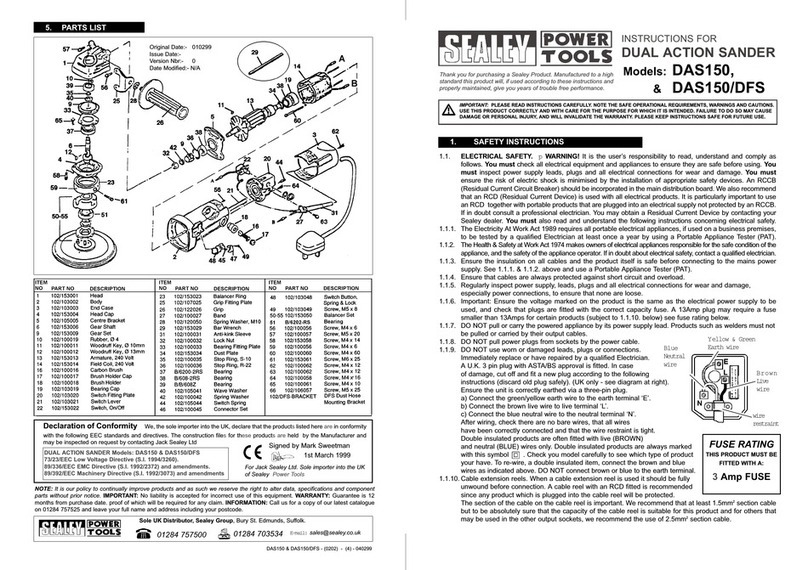 Sealey DAS150 User manual Sealey DAS150 User manual