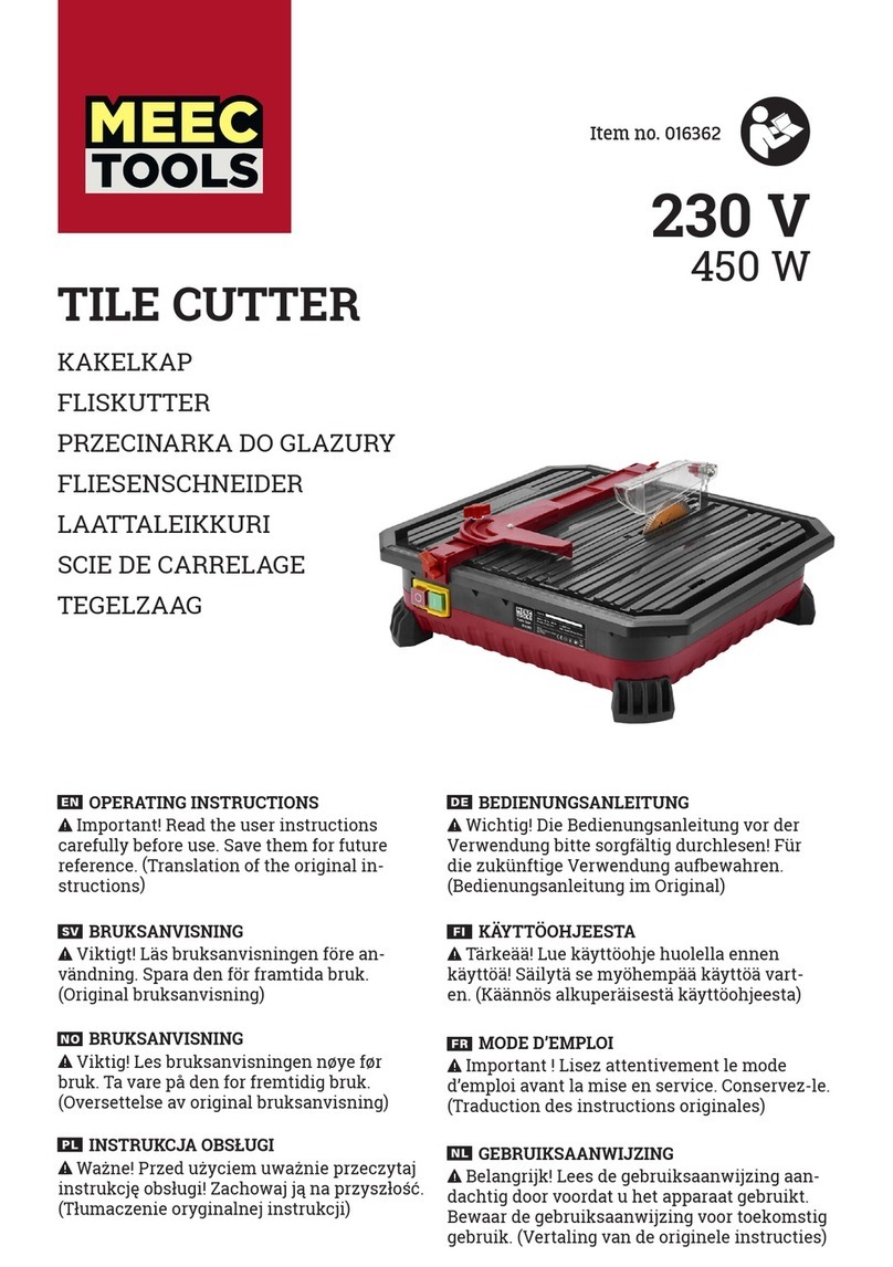 Meec tools 016362 User manual