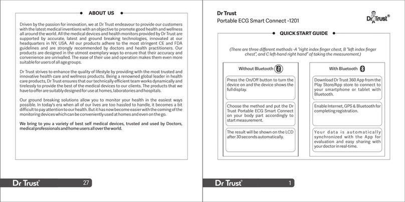 Dr. Trust Portable ECG Smart Connect-1201 quick start guide Dr. Trust Portable ECG Smart Connect-1201 quick start guide