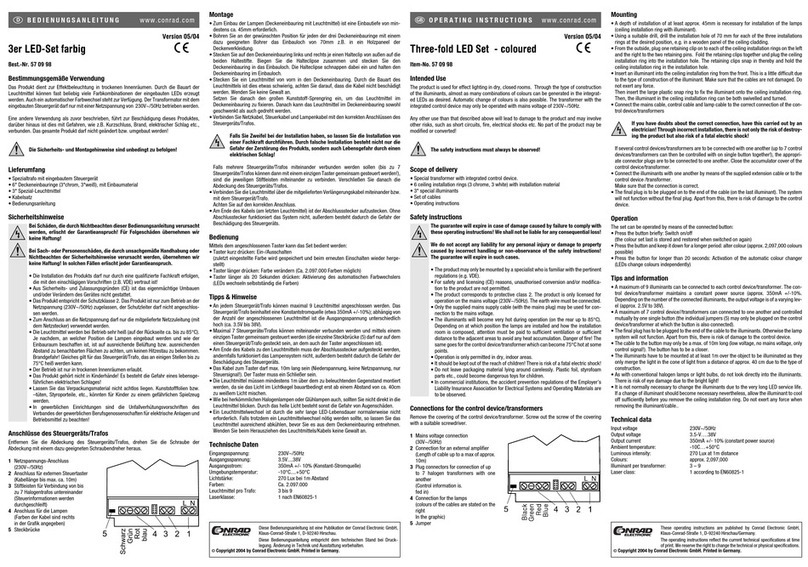 Conrad Electronic 57 09 98 operating instructions