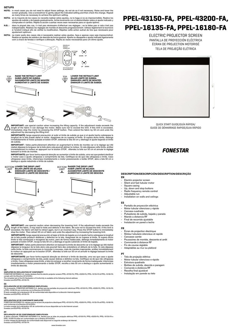 FONESTAR PPEL-43150-FA quick start guide FONESTAR PPEL-43150-FA quick start guide