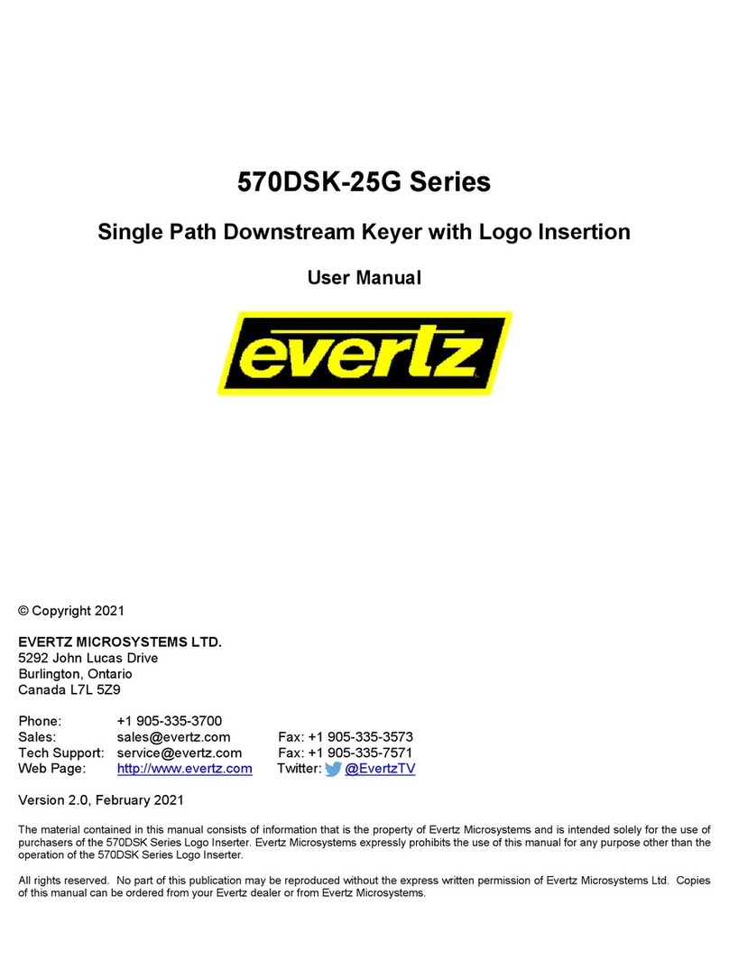 evertz 570DSK-25G Series User manual