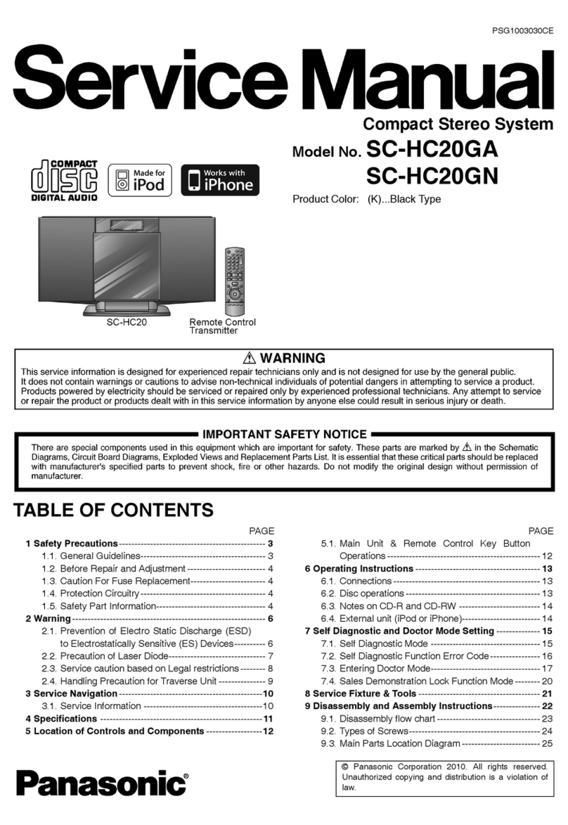 Panasonic SC-HC20GA Service manual