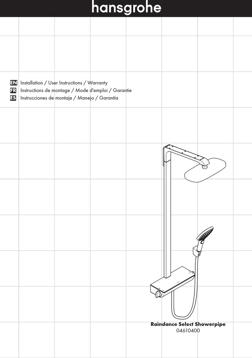 Hans Grohe Raindance Select Showerpipe 04610400 user manual Hans Grohe Raindance Select Showerpipe 04610400 user manual
