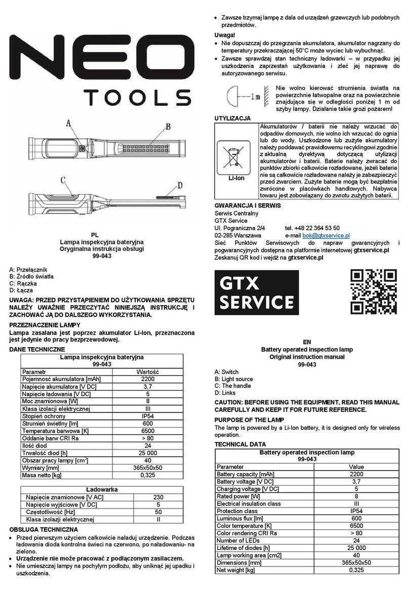 NEO TOOLS 99-043 Original instruction manual
