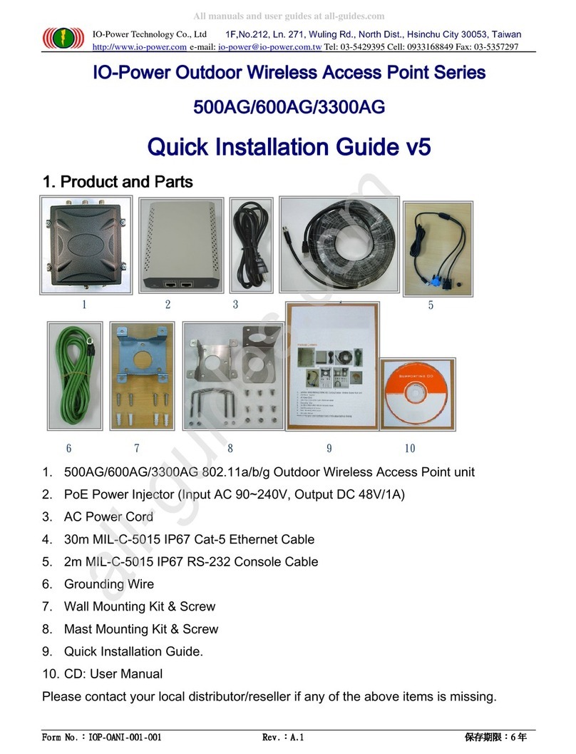 IO-Power Technology 500AG Series Quick installation guide IO-Power Technology 500AG Series Quick installation guide