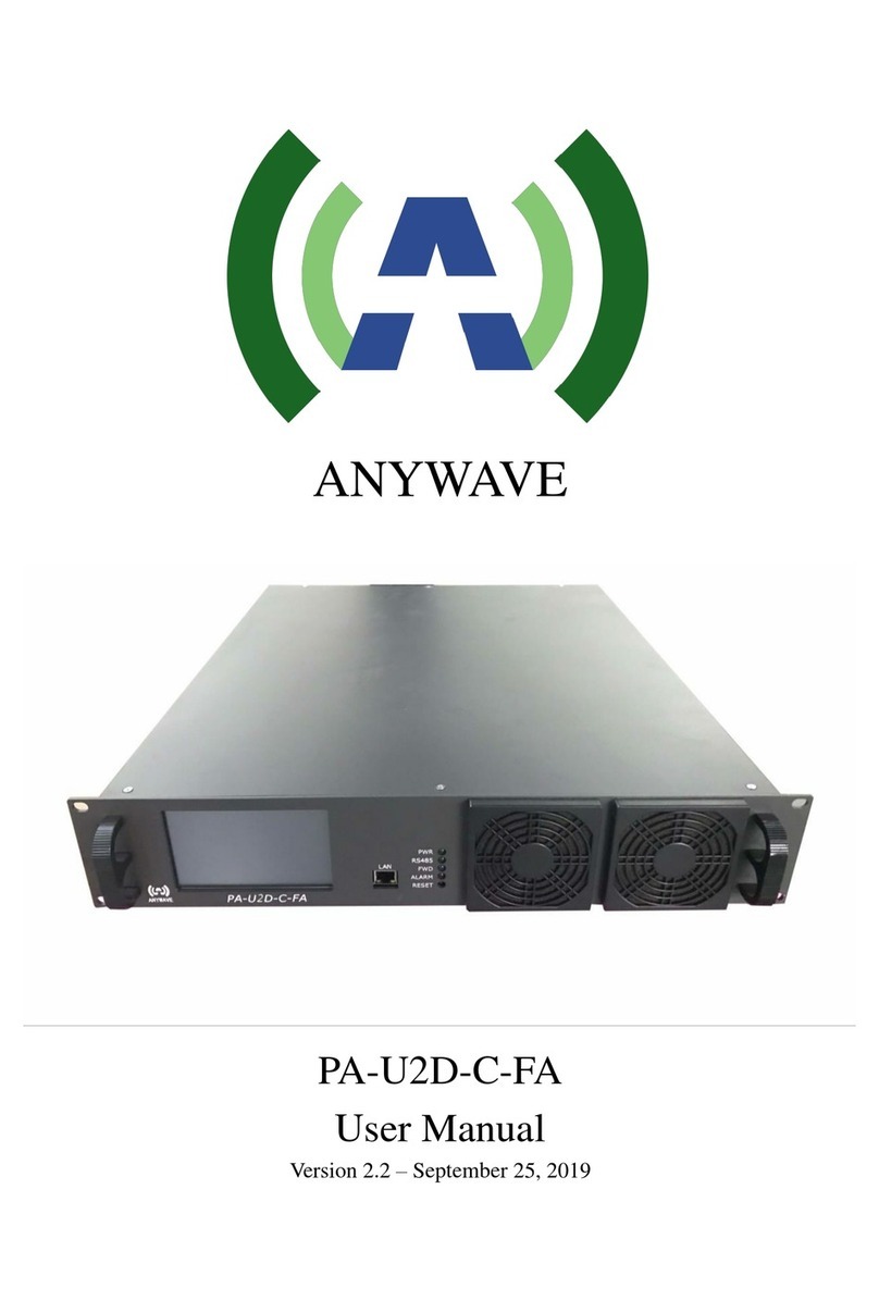 Anywave PA-U2D-C-FA User manual