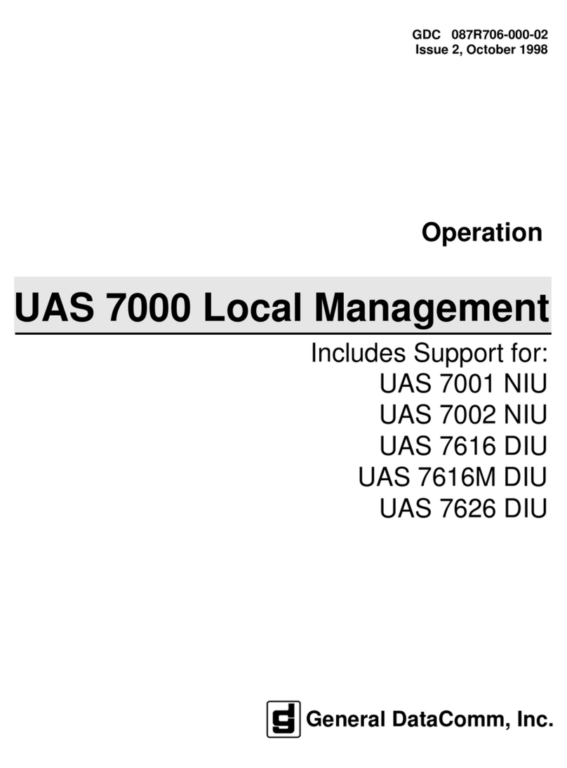 General DataComm UAS 7000 Instruction Manual