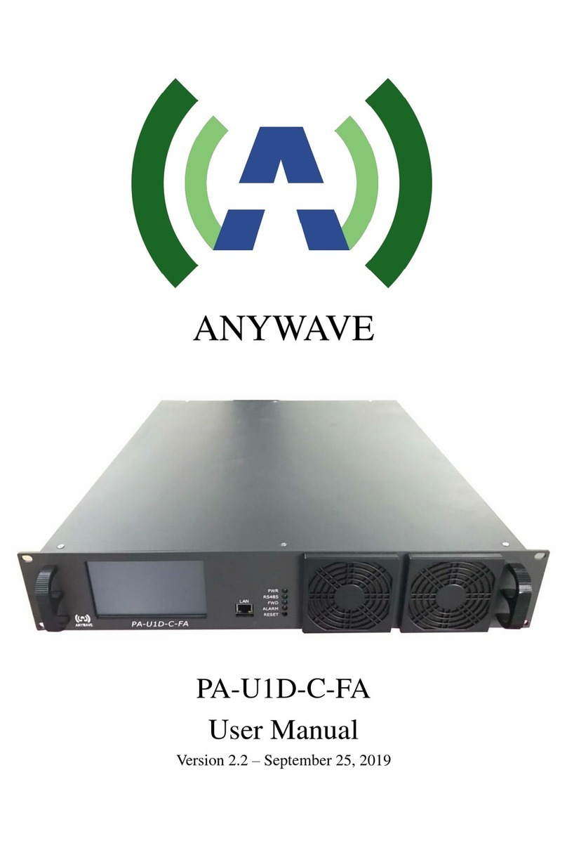 Anywave PA-U1D-C-FA User manual