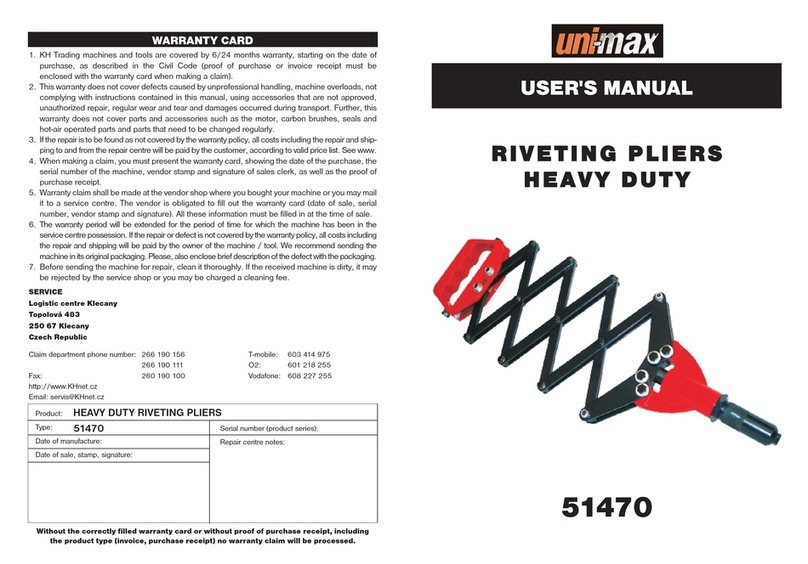 Unimax 51470 user manual