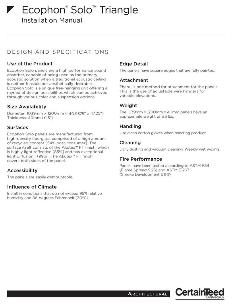 CertainTeed ARCHITECTURAL Ecophon Solo Triangle installation manual