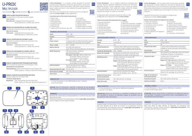U-Prox Multiplexer user manual