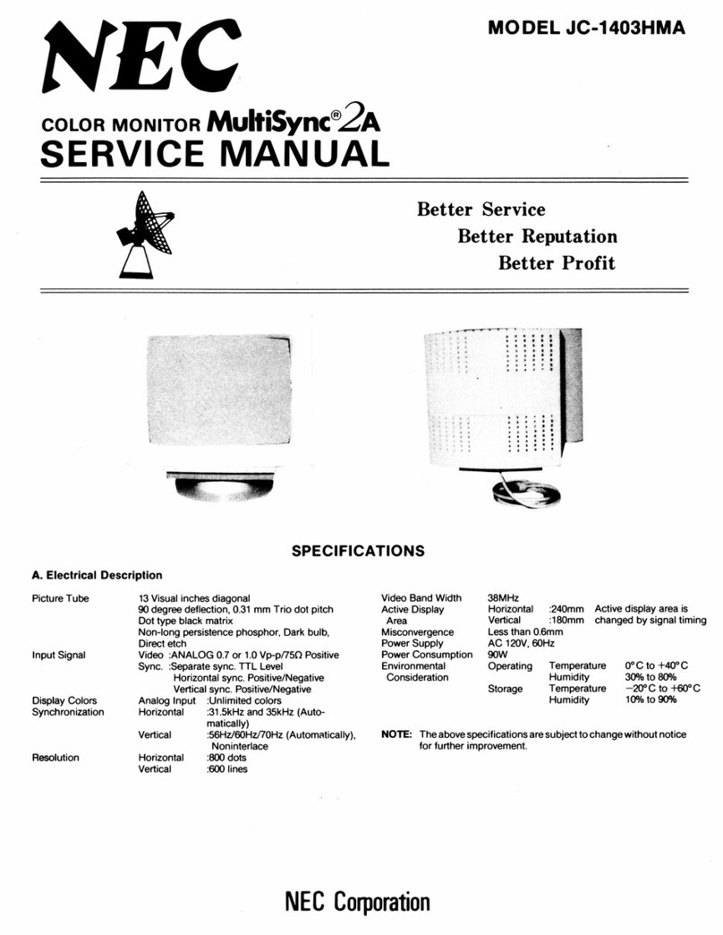 NEC MultiSync 2A User manual