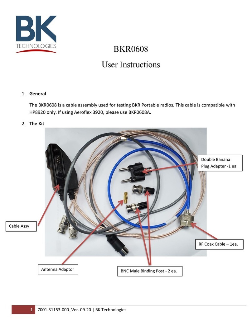 BK TECHNOLOGIES BKR0608 User instructions