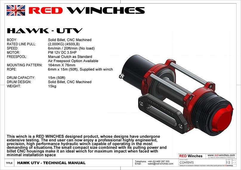 Red Winches HAWK - UTV User manual