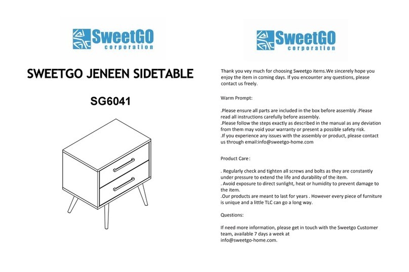 SweetGo JENEEN SIDETABLE SG6041 Assembly instructions