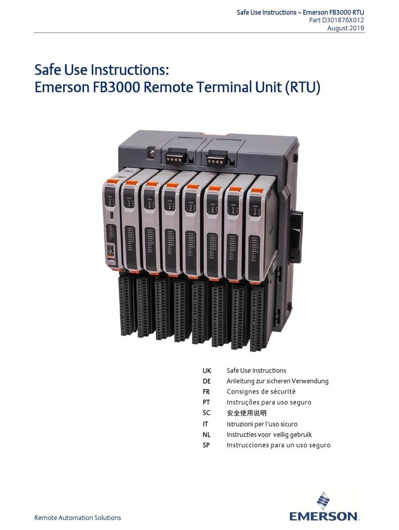 Emerson FB3000 RTU Safe use instructions