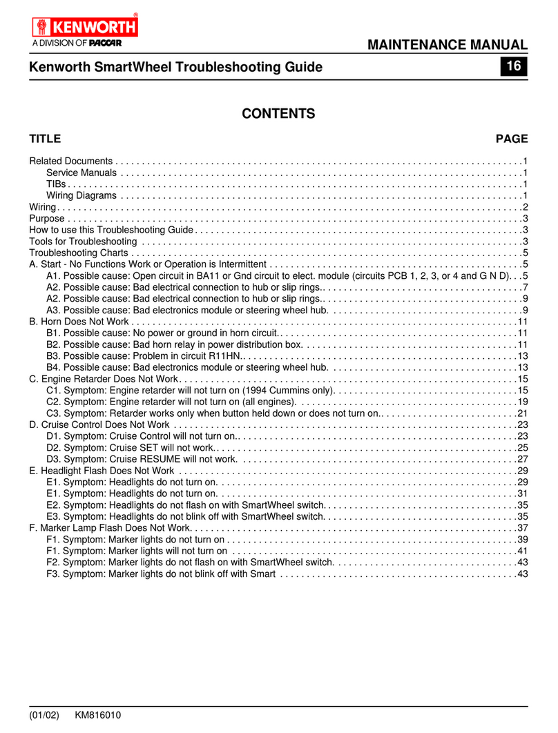 Kenworth SmartWheel KM816010 troubleshooting guide