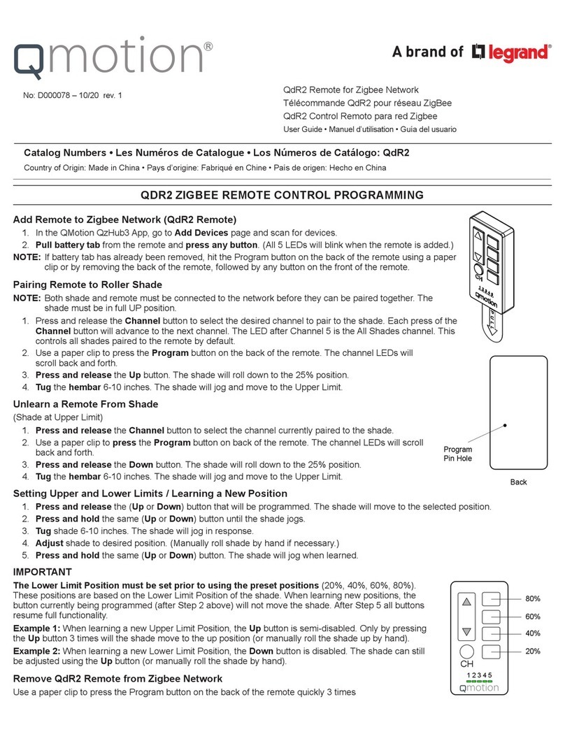 LEGRAND Qmotion QDR2 Re)Programming Guide