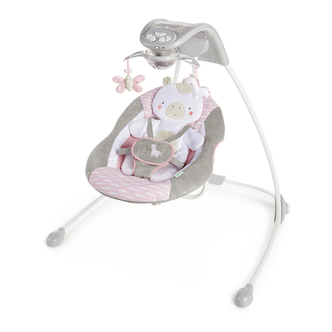 ingenuity InLighten Cradling Swing Flora The Unicorn manual