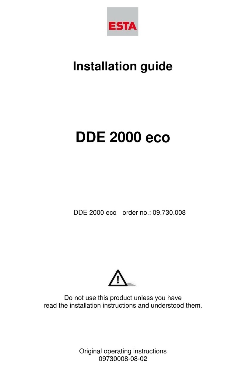Esta DDE 2000 eco installation guide