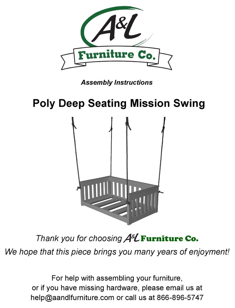 A&L Furniture Poly Deep Seating Mission Swing User manual