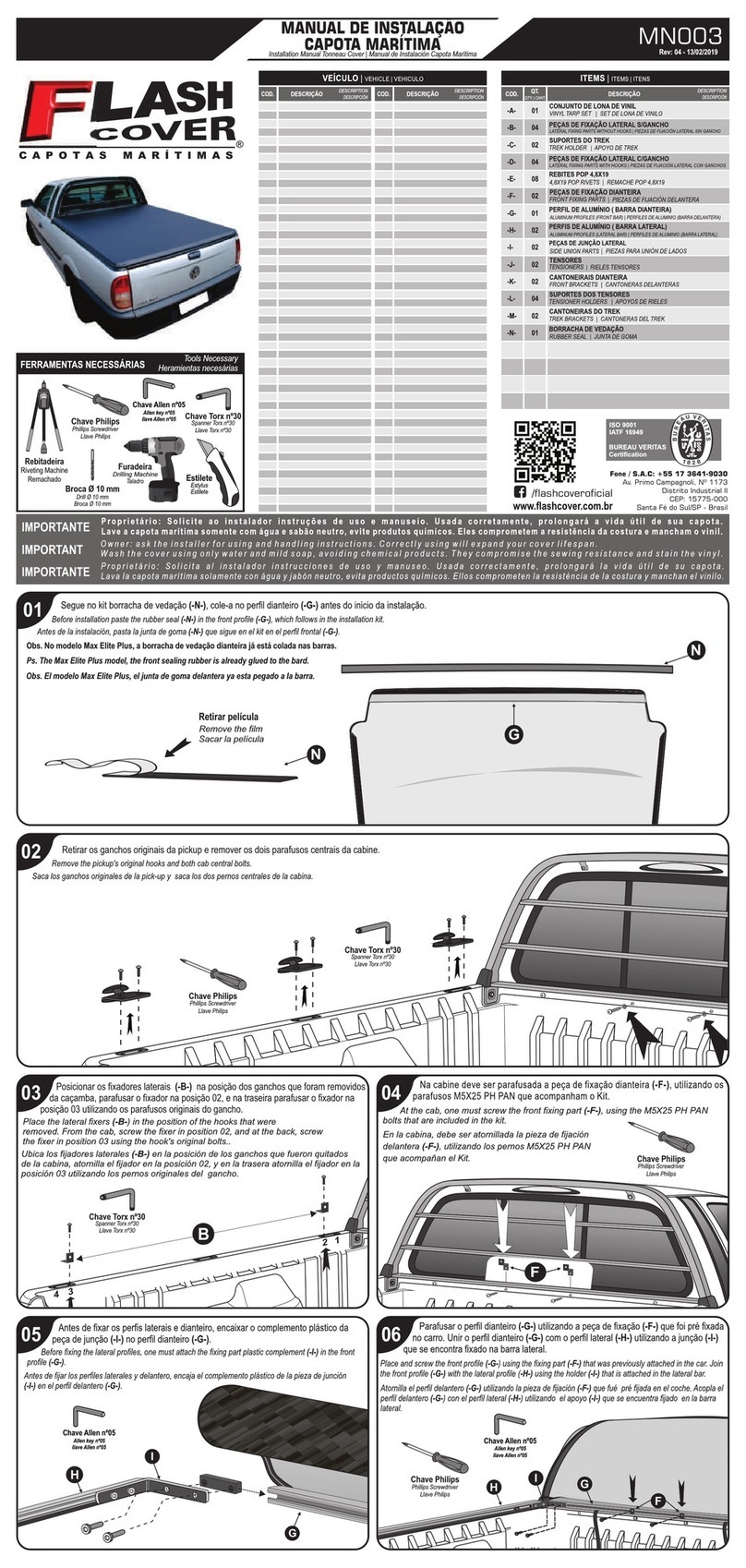 Flash Cover MN003 installation manual Flash Cover MN003 installation manual