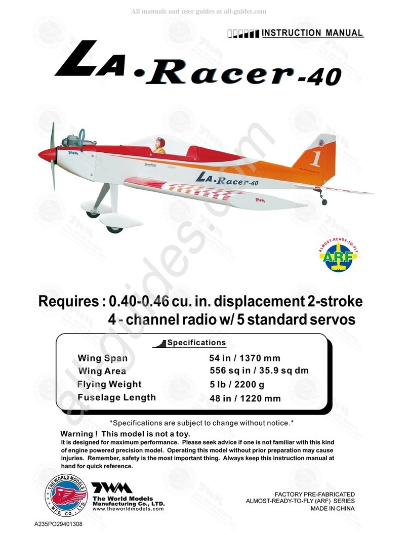 The World Models Manufacturing LA RACER-40 instruction manual