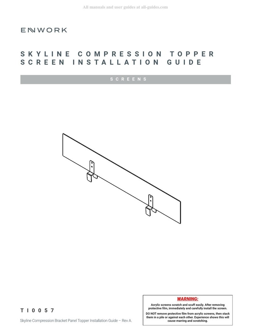 Enwork Skyline Compression Topper Screen installation guide