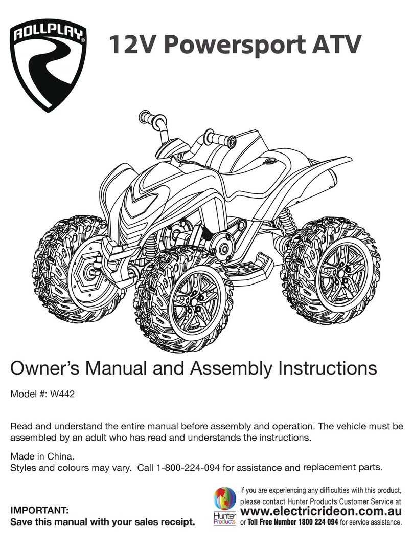 Rollplay W442 Owner's manual and assembly instructions
