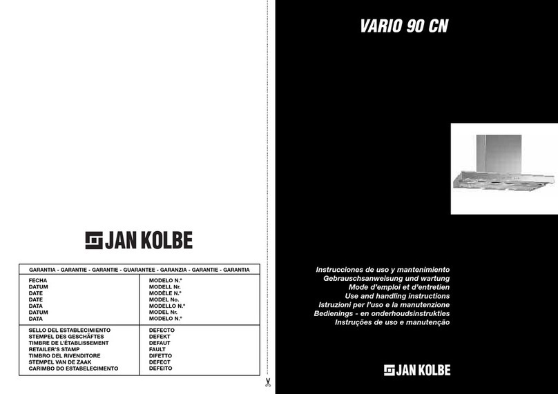 JAN KOLBE VARIO 90 CN Use and handling instructions