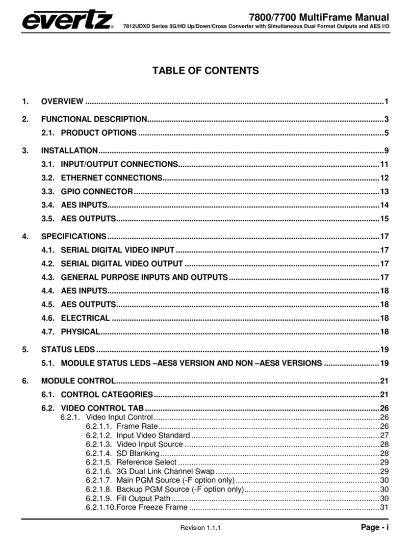 evertz 7812UDXD Series manual