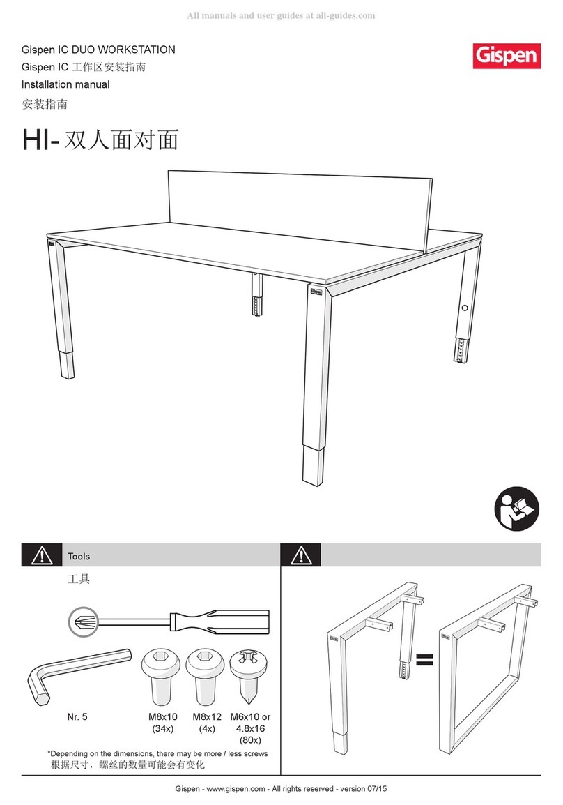 Gispen IC DUO WORKSTATION installation manual