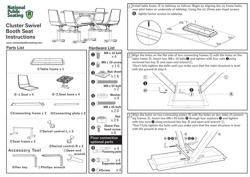 National Public Seating Cluster Swivel instructions