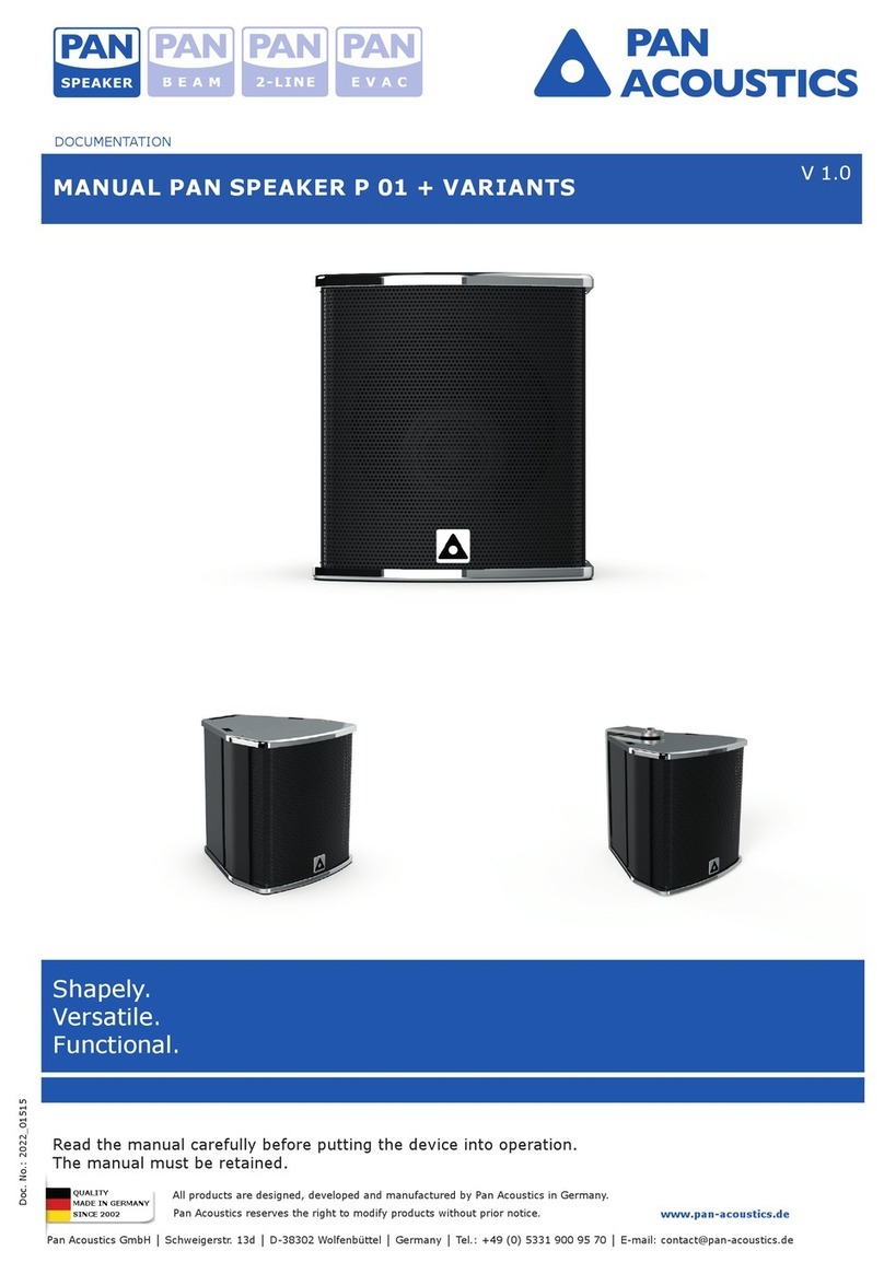 Pan Acoustics P 01 User manual