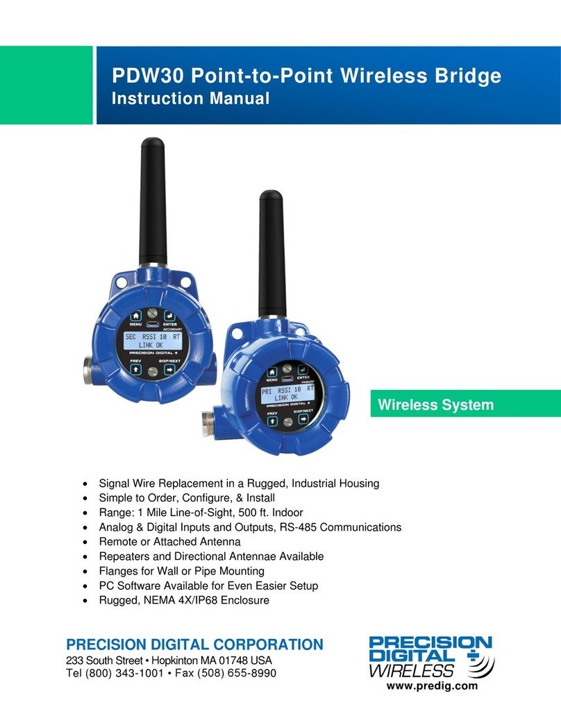 Precision Digital Corporation PDW30 instruction manual