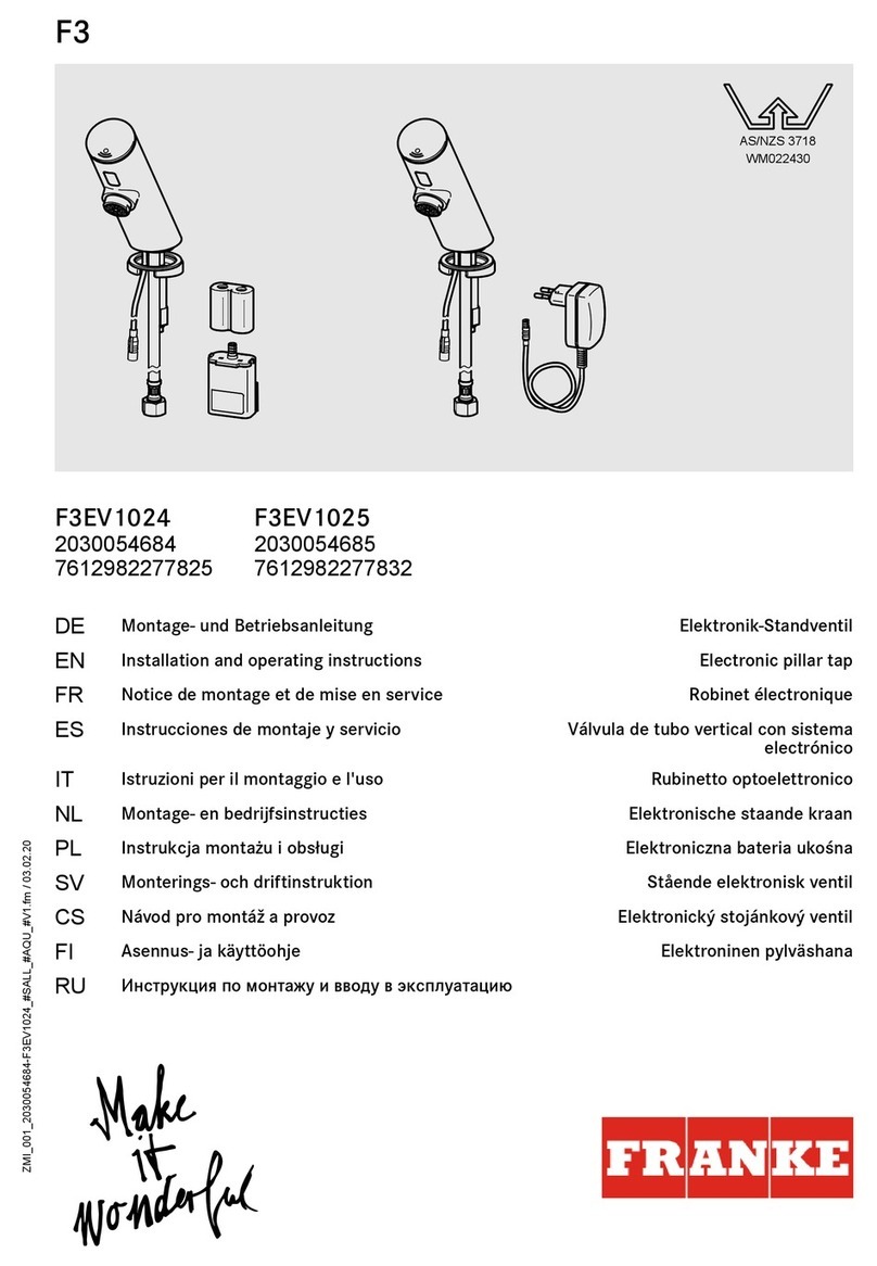 Franke F3EV1024 2030054684 User manual Franke F3EV1024 2030054684 User manual