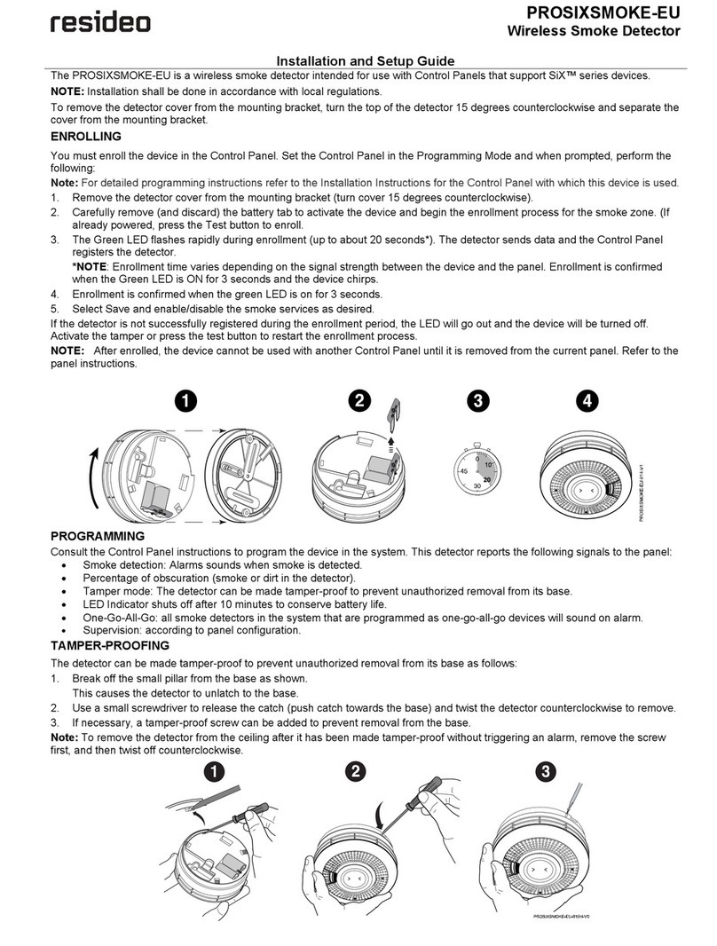 resideo PROSIXSMOKE-EU Installation and setup guide