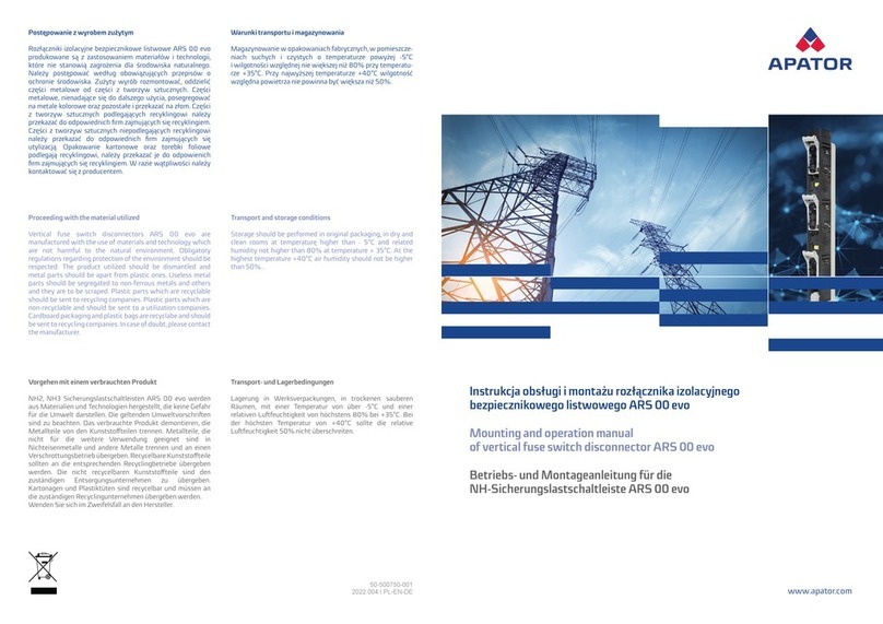 Apator ARS 00 evo User manual