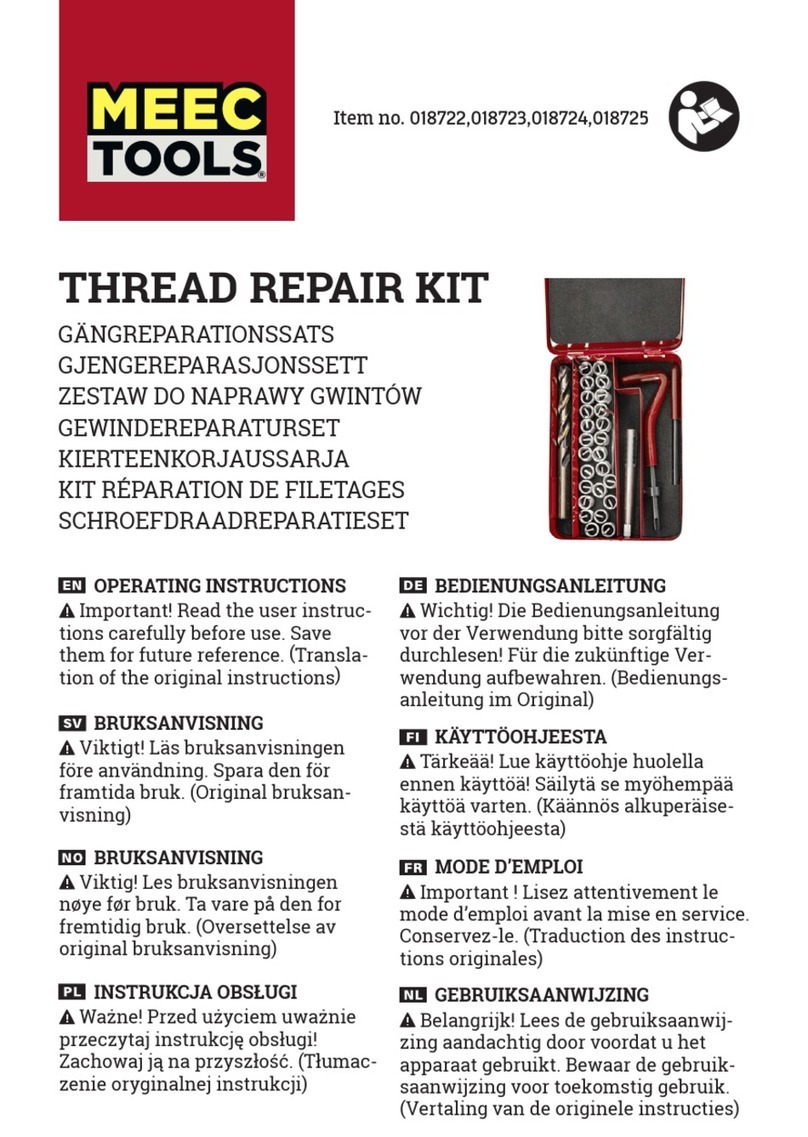 Meec tools 018722 operating instructions