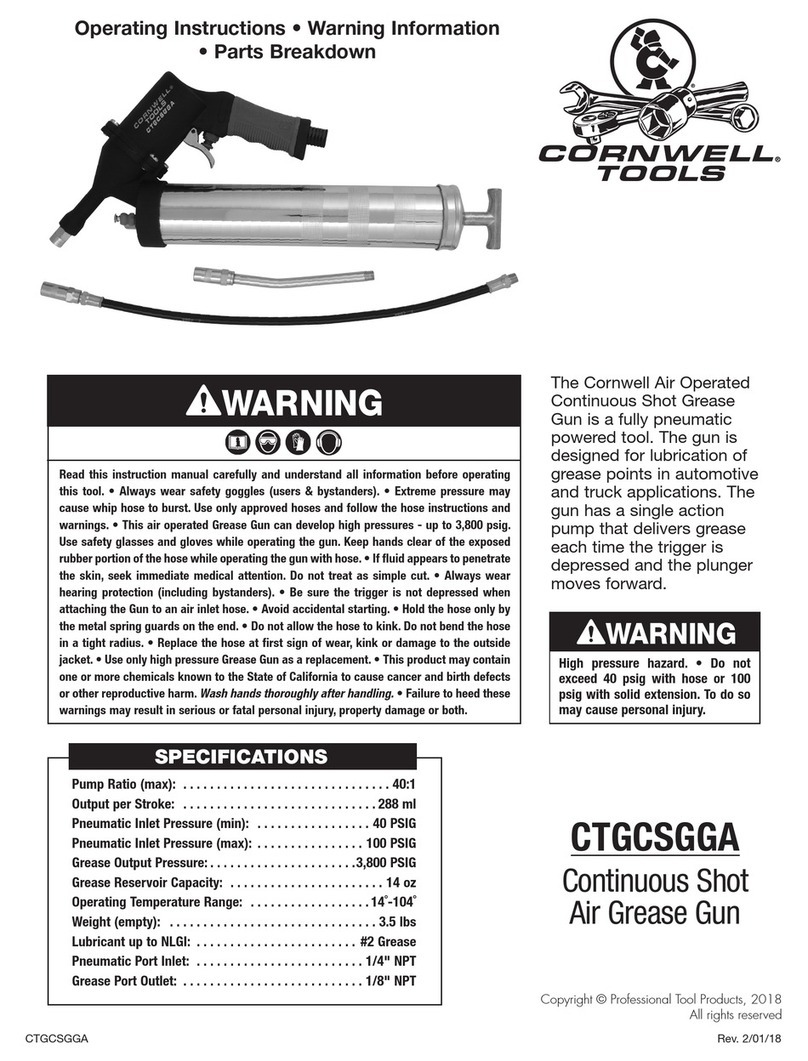 Cornwell Tools CTGCSGGA Operating instructions, warning information, parts breakdown