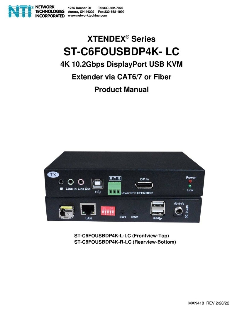 NTI XTENDEX ST-C6FOUSBDP4K- LC product manual
