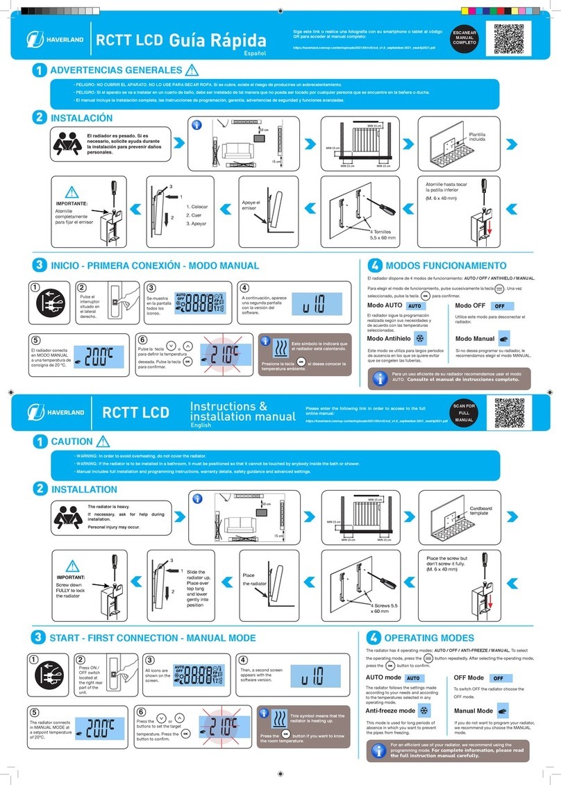 Haverland RCTT Instruction and installation manual