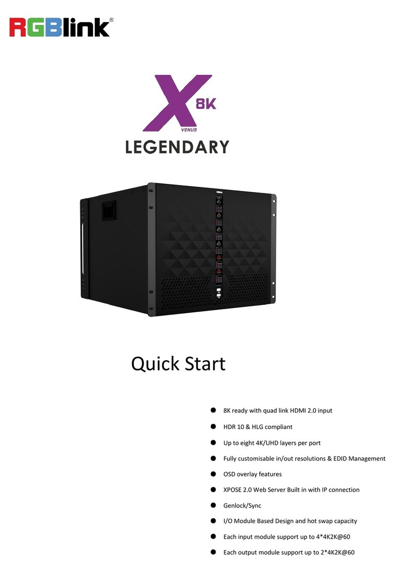 RGBlink VENUS X8K LEGENDARY User manual
