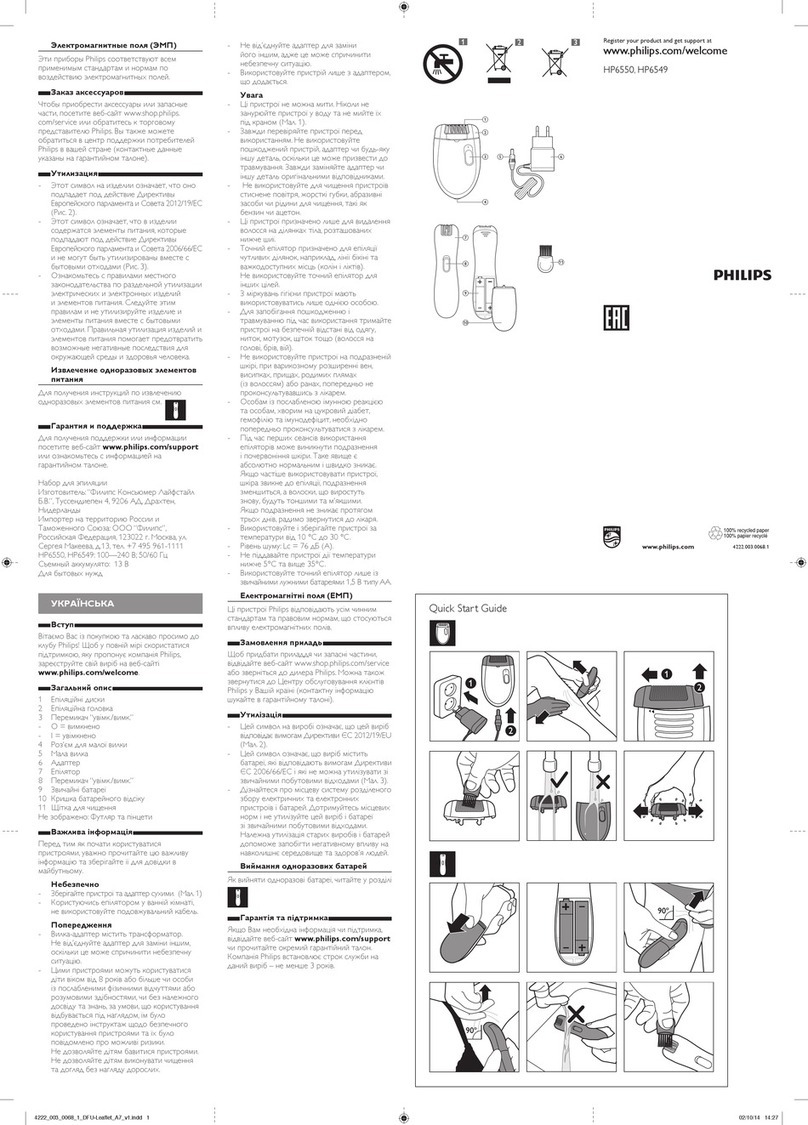 Philips HP6550 User manual