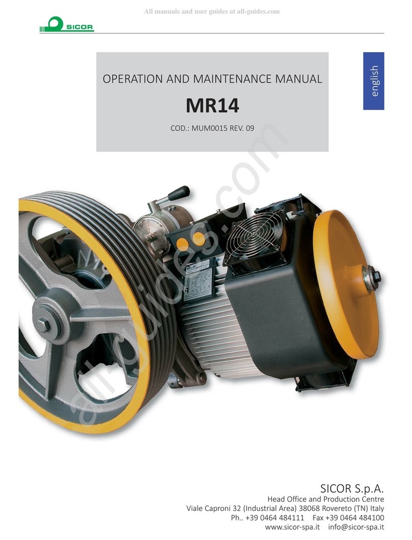Sicor MR14 Operation and maintenance manual