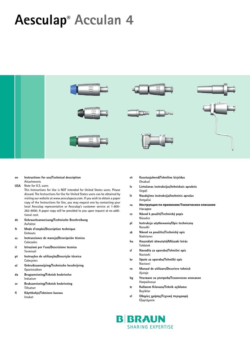 Braun Aesculap Acculan 4 Instructions for use/Technical description Braun Aesculap Acculan 4 Instructions for use/Technical description