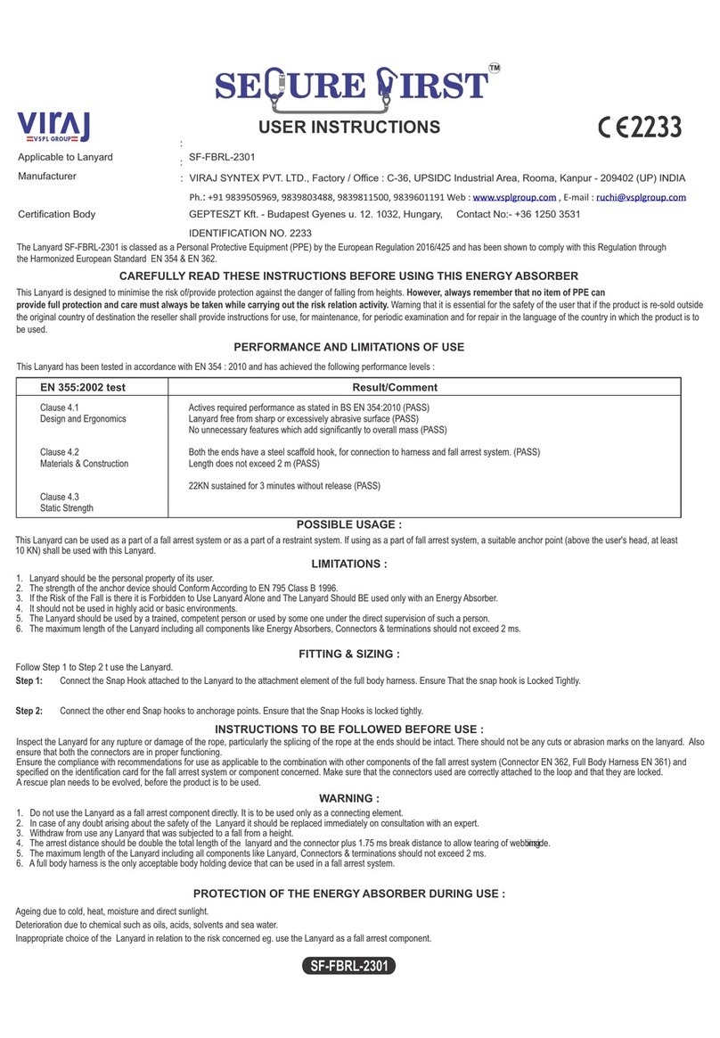 VSPL viraj SECURE FIRST SF-FBRL-2301 User instructions