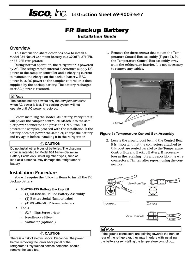 ISCO 934 installation guide
